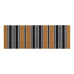 © Stripe doormat blue white 45 x 120cm