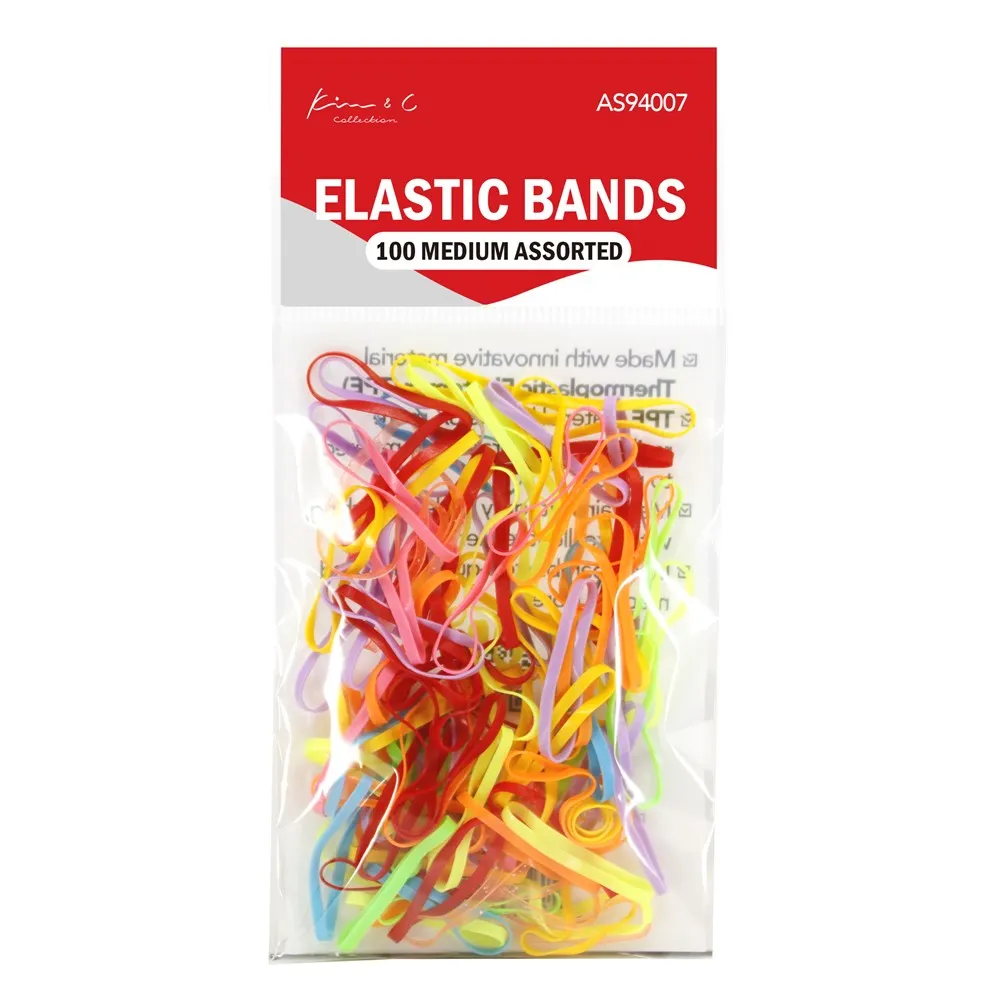 100 Medium Elastic Bands - Assorted #94007