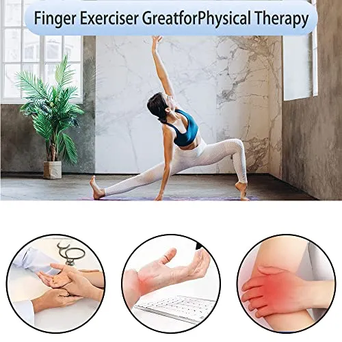 4Pcs Finger Strengthener Grip Strength Trainer, Grip Strength Tester Forearm Strengthener, 6 Resistant Level Finger Exerciser Hand Strengthener for Strength Training, Finger Flexion Extension Training