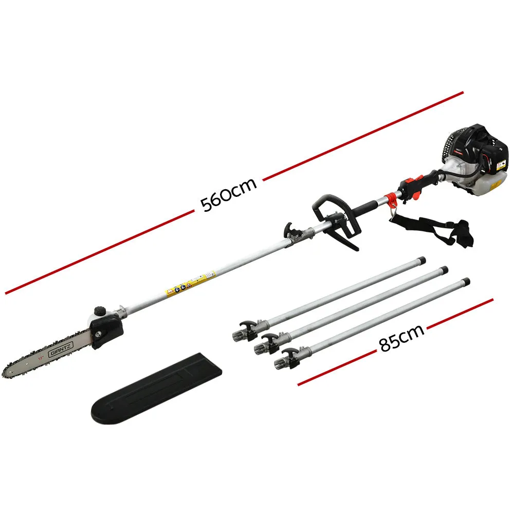 65CC Petrol Pole Chainsaw, 3 Extension Poles - Giantz