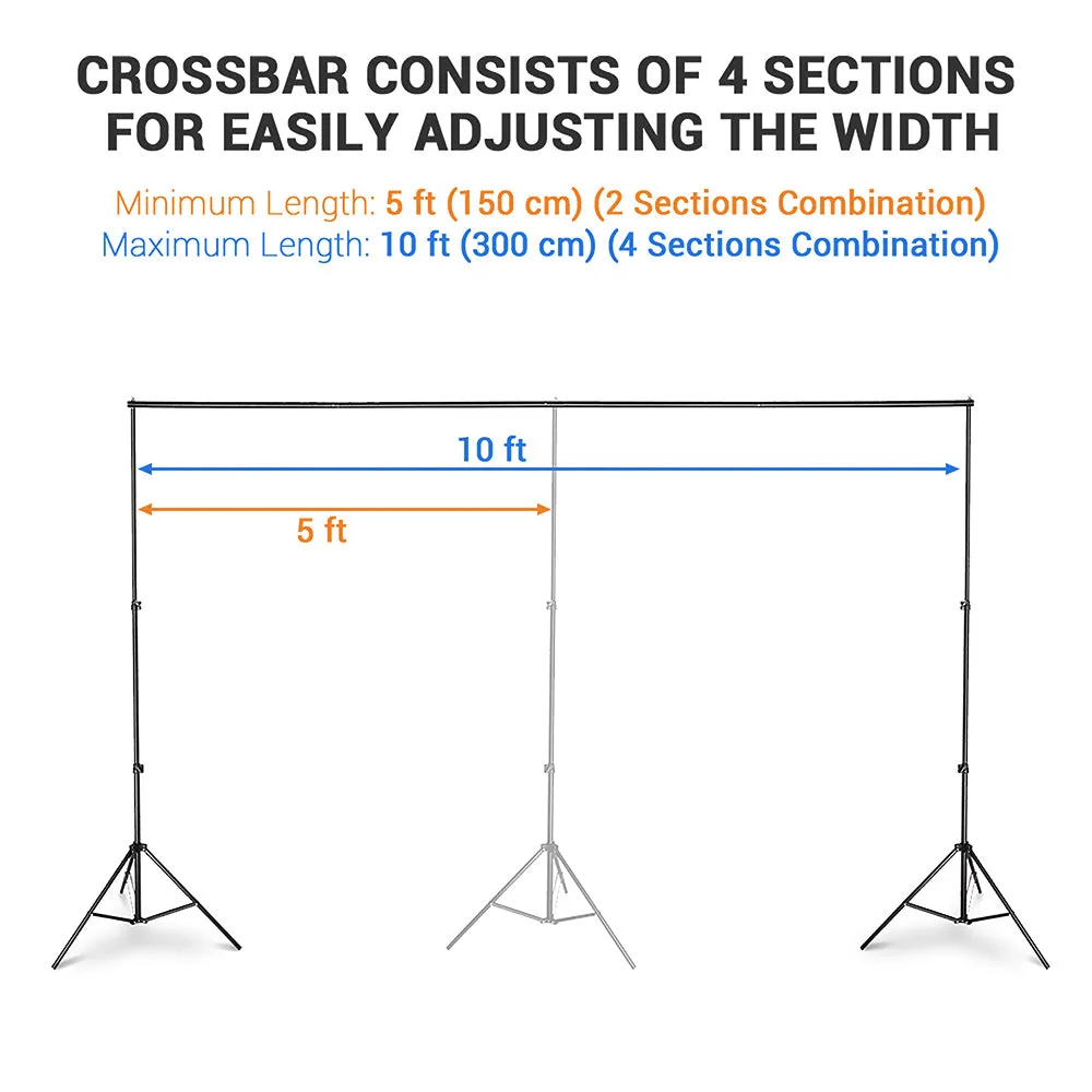 7x10 ft Adjustable Metal Photo Backdrop Stand