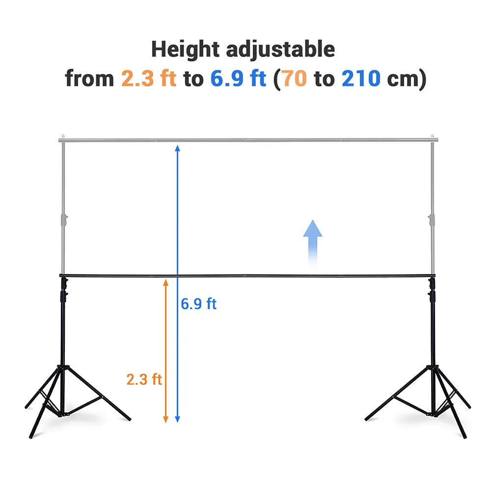 7x10 ft Adjustable Metal Photo Backdrop Stand