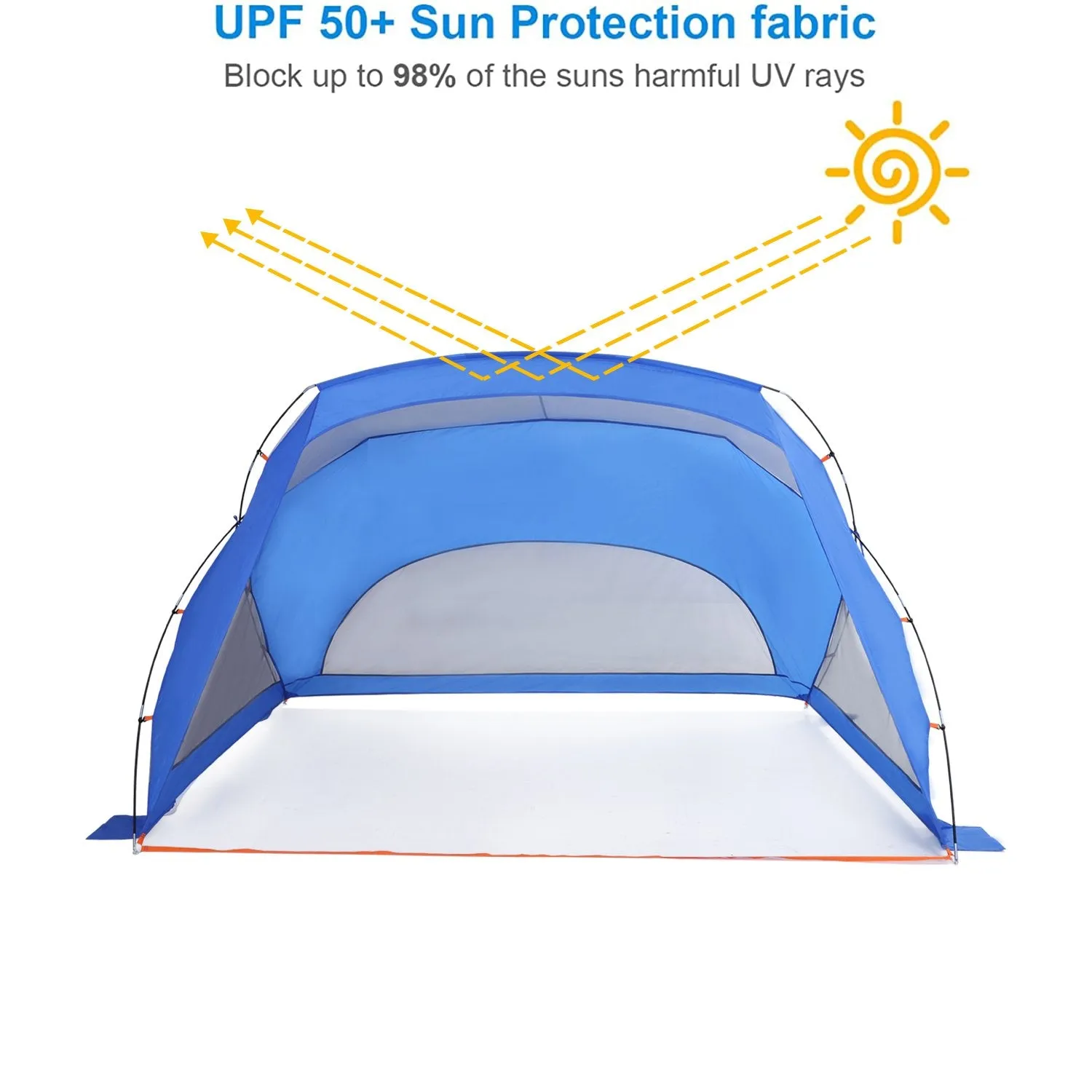 ALPHA CAMP 3-4 Person Portable Sun Shade Tent Sports / Beach Shelter