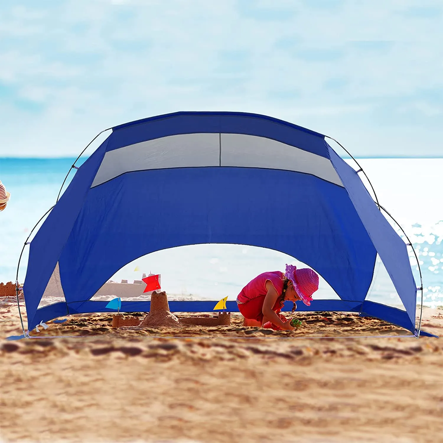 ALPHA CAMP 3-4 Person Portable Sun Shade Tent Sports / Beach Shelter