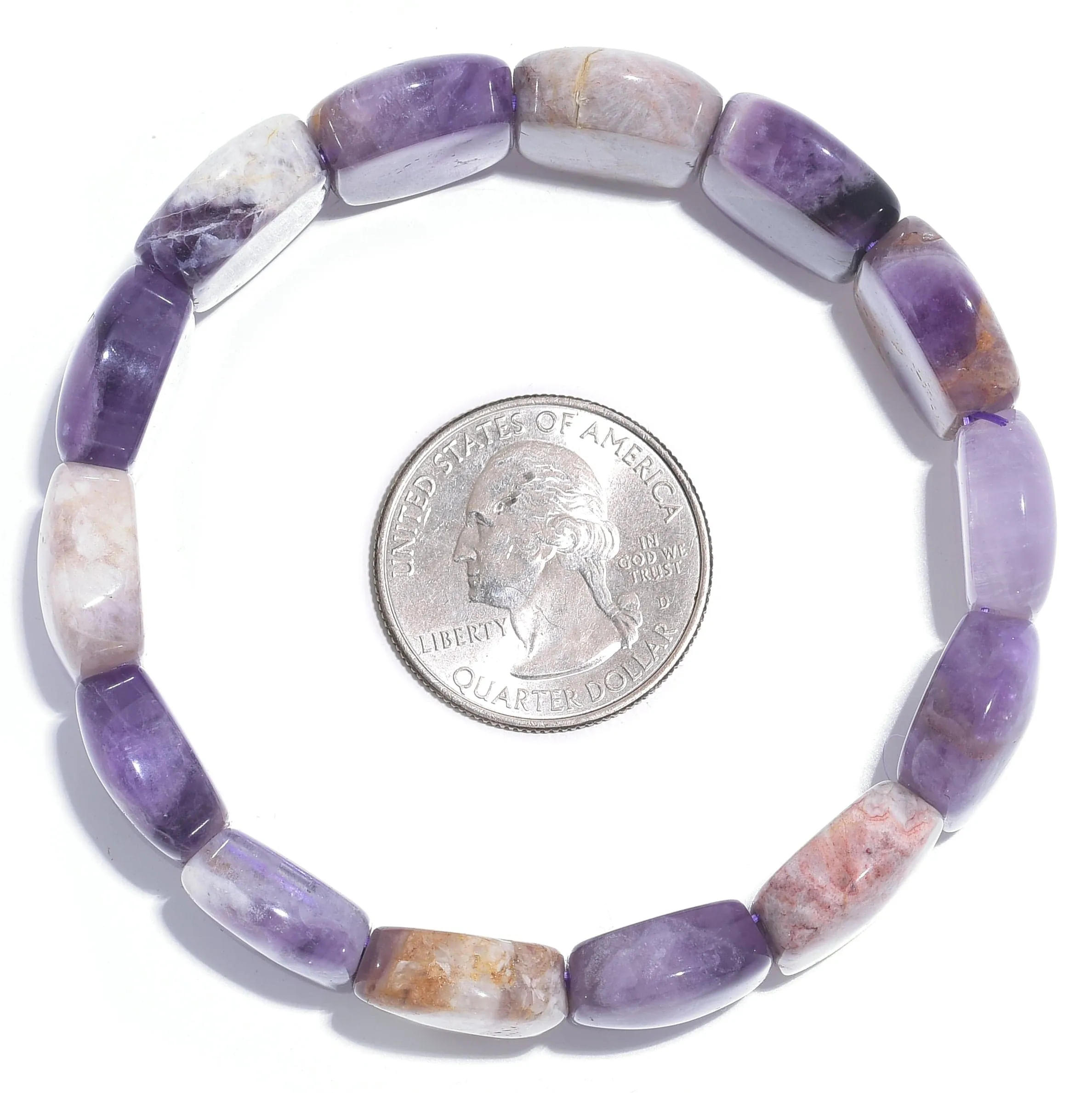 Amethyst Natural Gemstone Elastic Bracelet