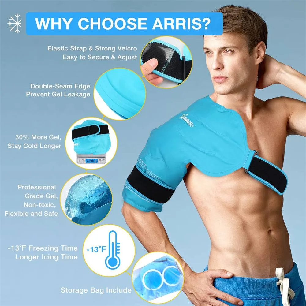 ARRIS Reusable Gel Ice Pack Hot & Cold Therapy for Shoulder Rotator Cuff, Pain Relief, Recovery