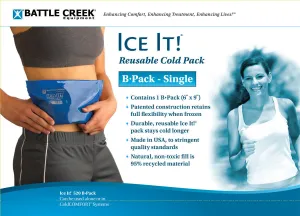 Battle Creek Ice It! Reusable Cold Pack - B Pack Single (Model 520)