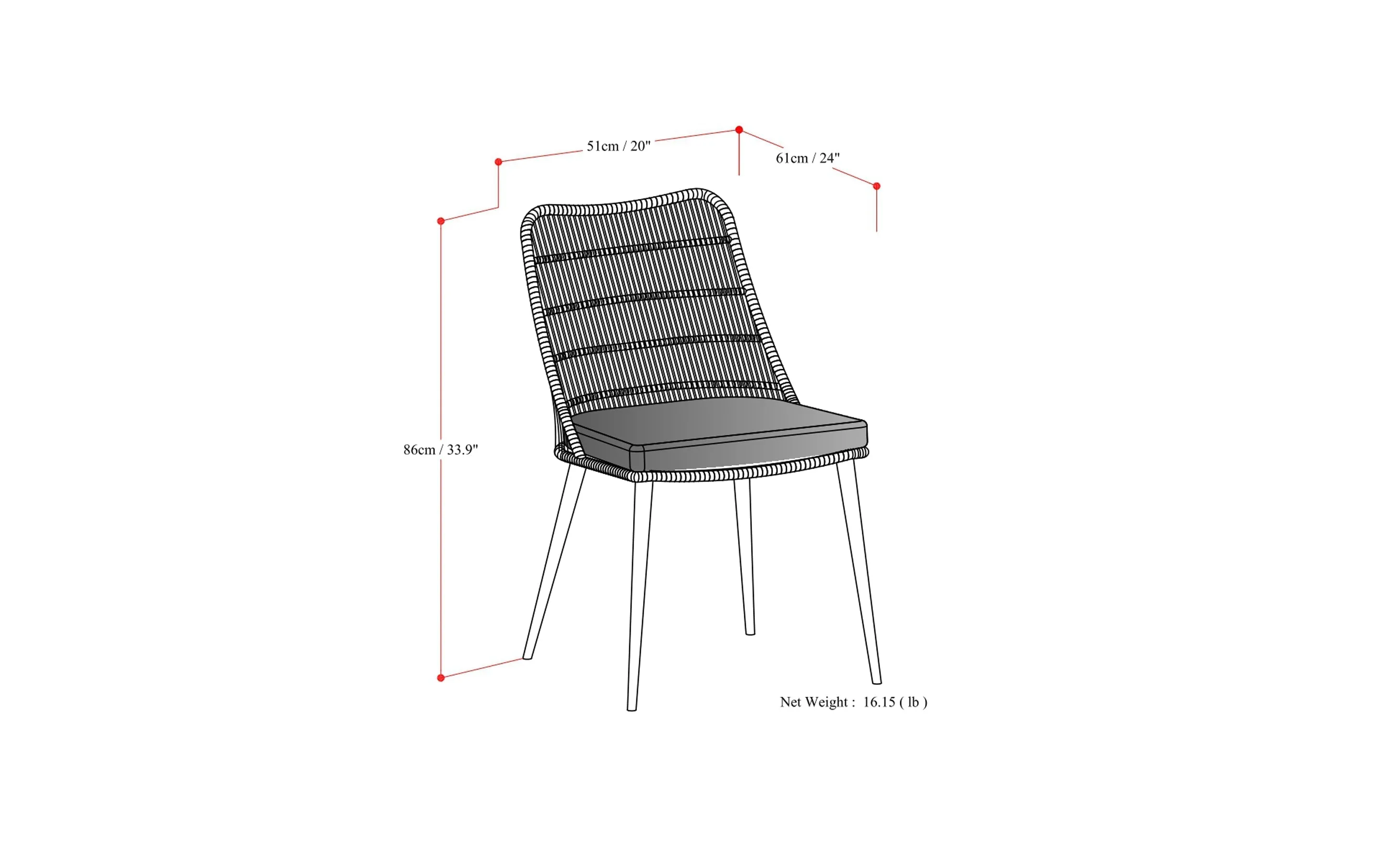 Beachside Outdoor Dining Chair (Set of 2)