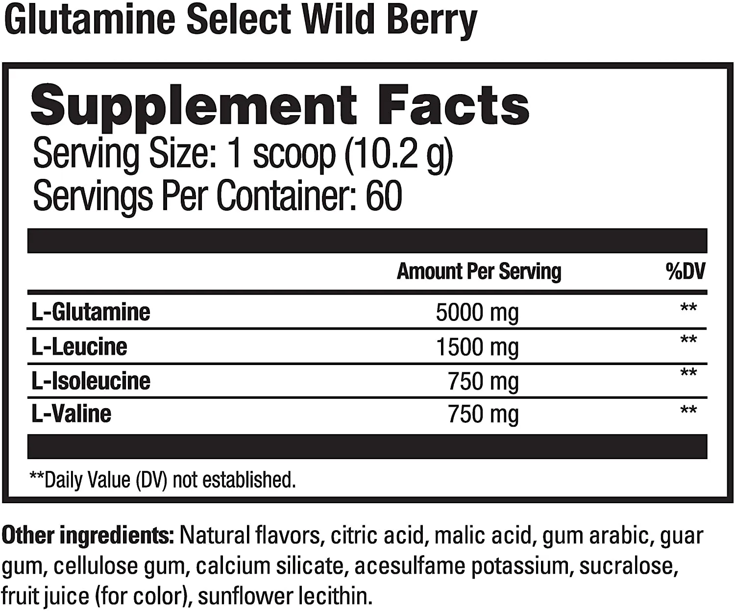 Beverly International Glutamine Select, 60 Servings. Clinically Dosed L-Glutamine and Amino Acid Formula for Lean Muscle and Recovery. Sugar-Free Powder. BCAA’s. (WILD BERRY)