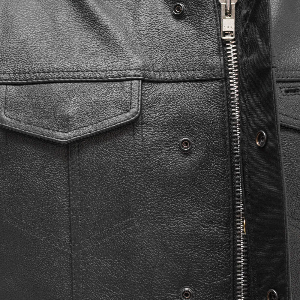 Blaster Men's Leather Motorcycle Vest