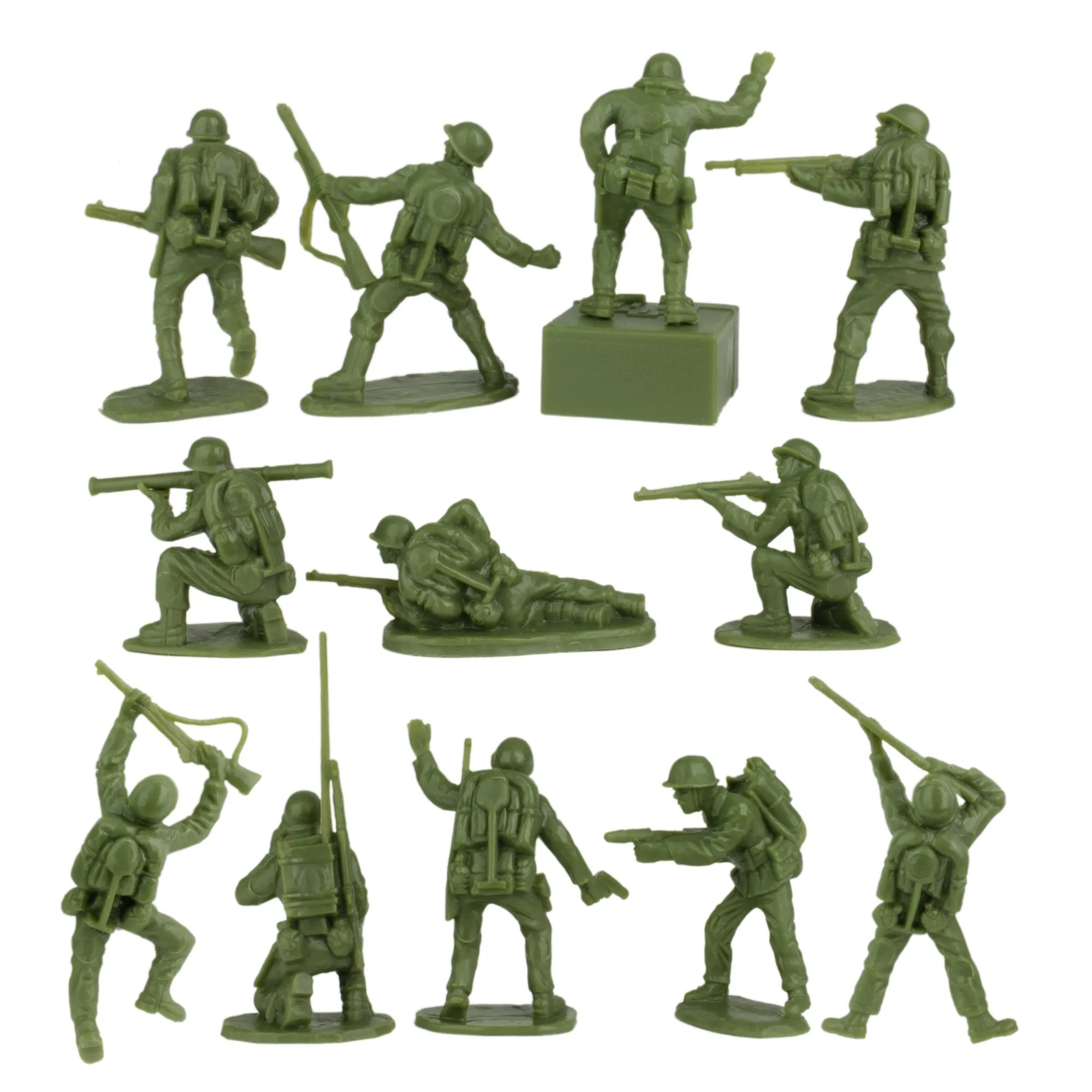 BMC WW2 Iwo Jima Plastic Army Men - Island, Tanks & Soldiers 72pc Playset