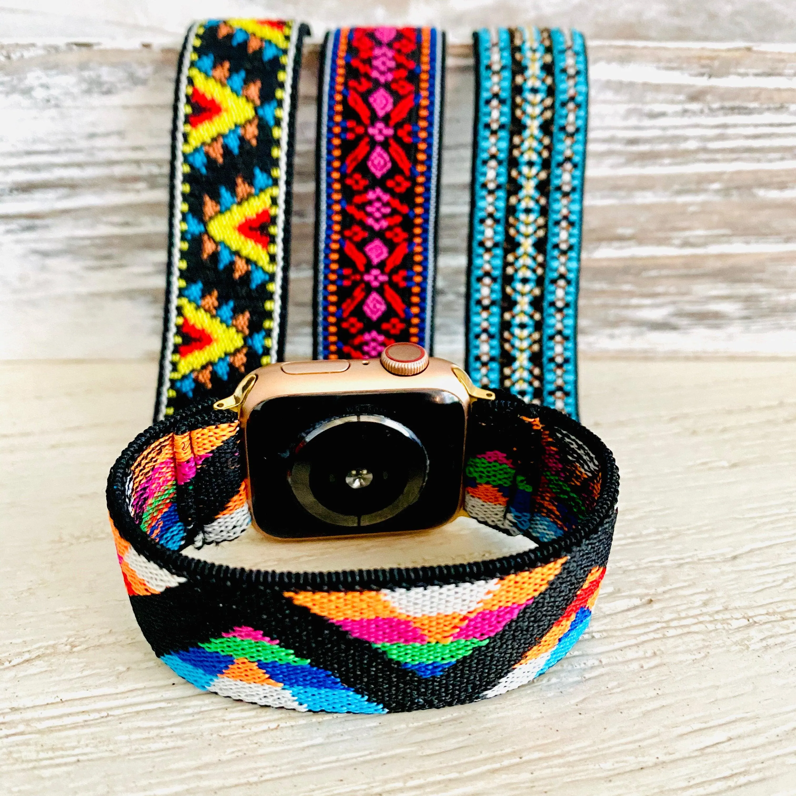 Boho Stretchable Elastic Band For Apple Watch Multiple Colors Available