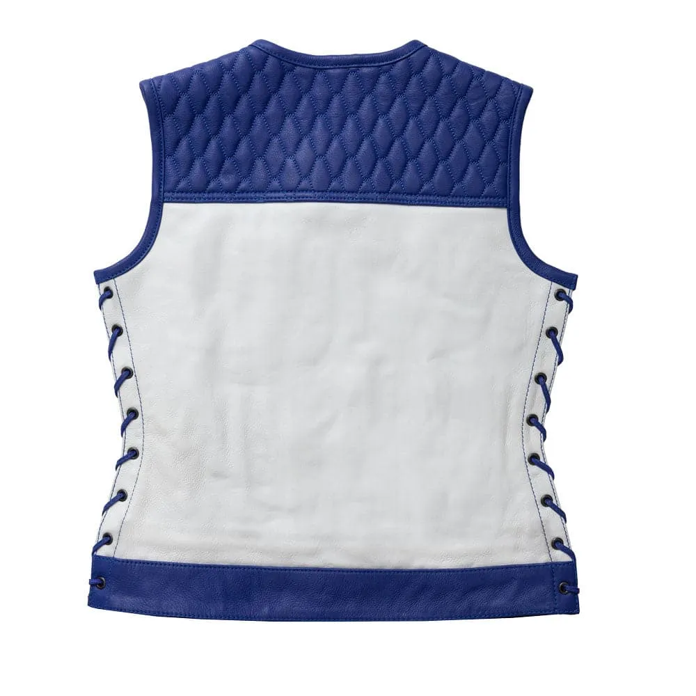 Cobalt Women's Leather Motorcycle Vest - Limited Edition