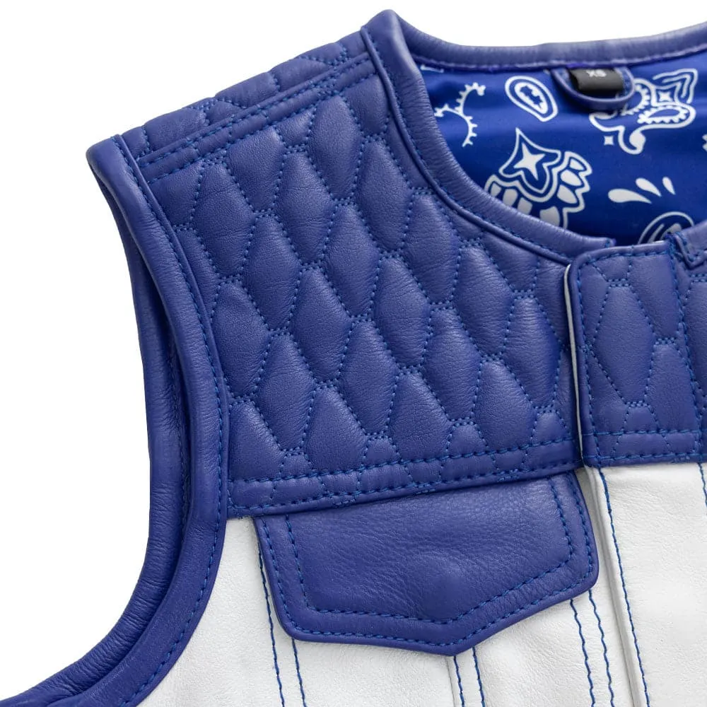 Cobalt Women's Leather Motorcycle Vest - Limited Edition