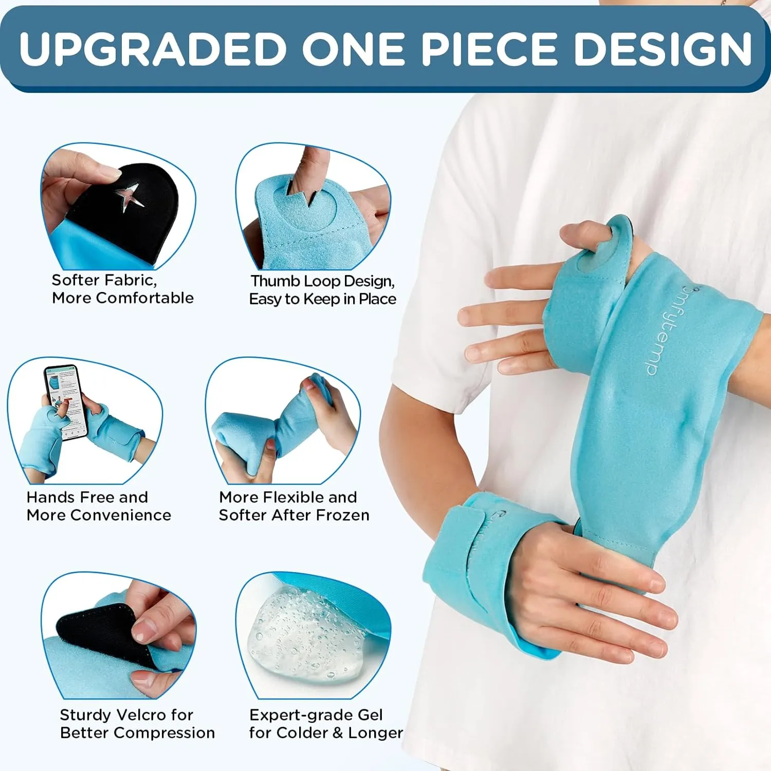 Comfytemp Wrist Ice Pack Wrap for Carpal Tunnel Relief