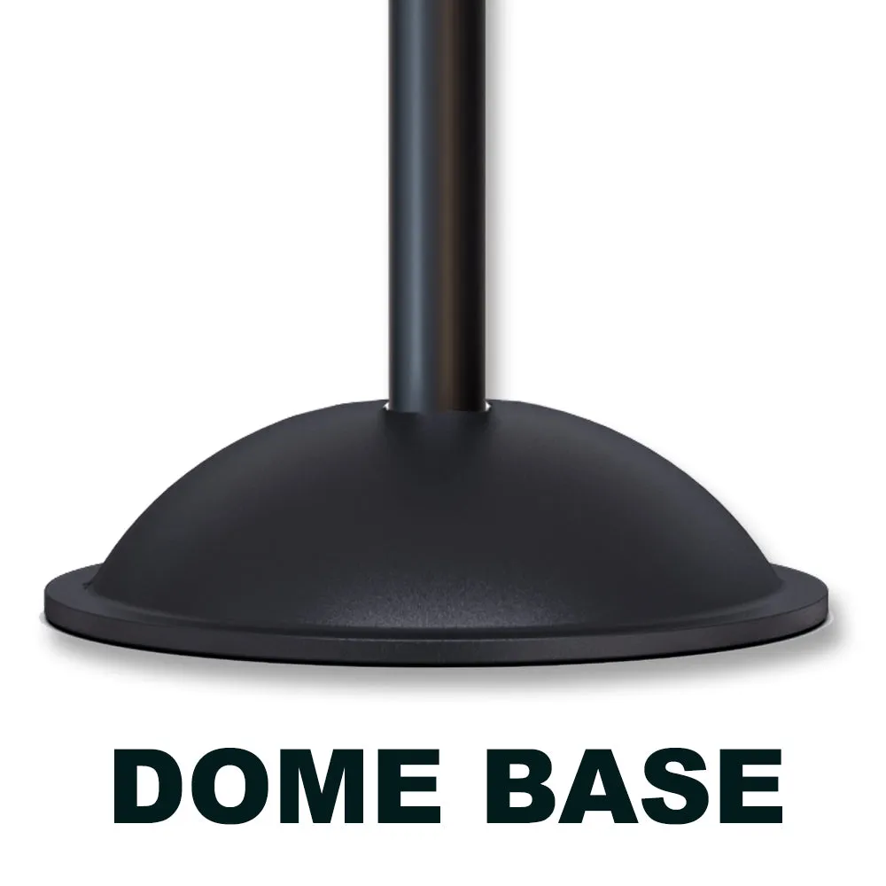 Crown Top Post and Rope Stanchion with Dome Base - Montour Line CDLineD