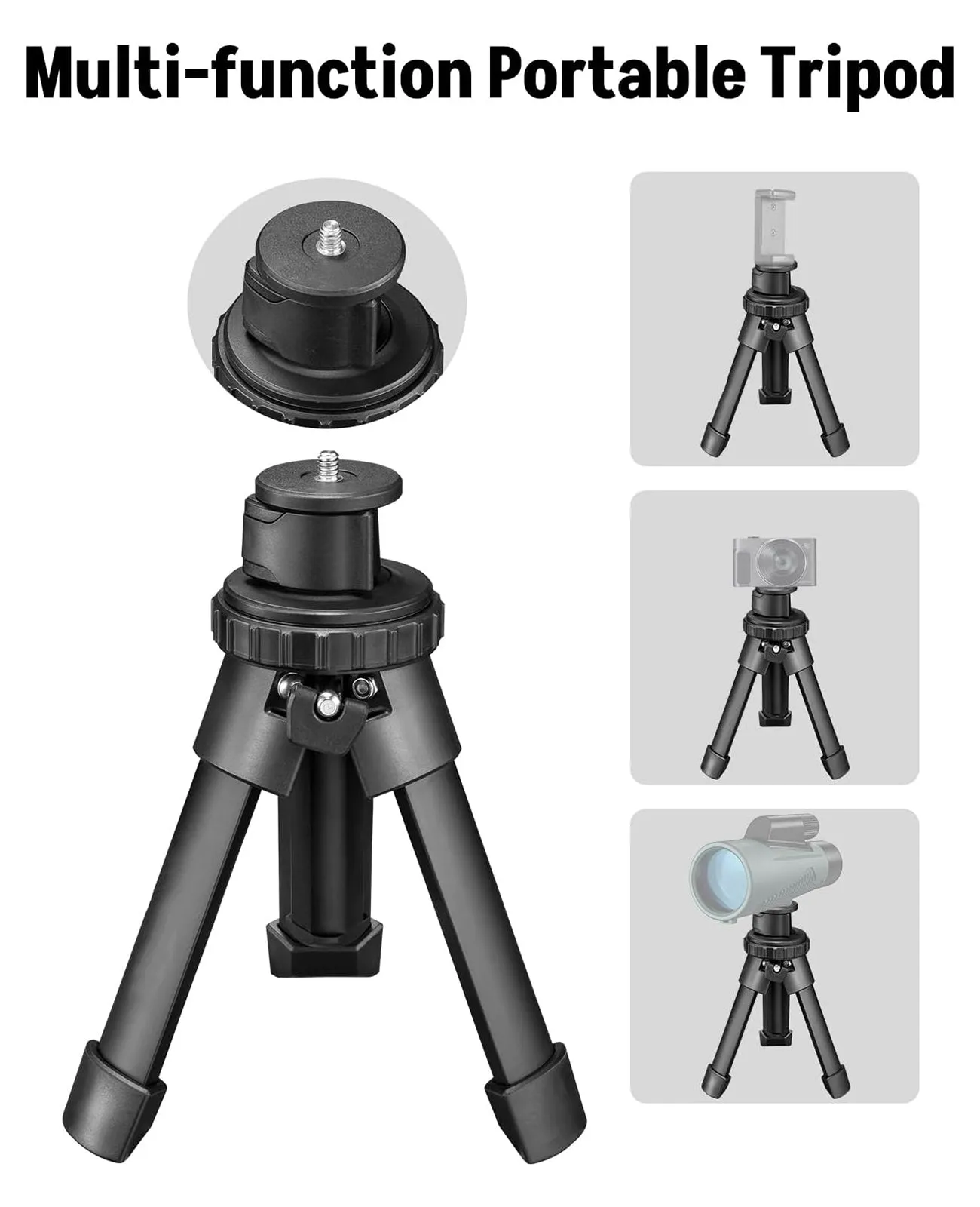 CVLIFE 8-15.5 Inches Shooting Tripod with 360° Rotate V Yoke Holder