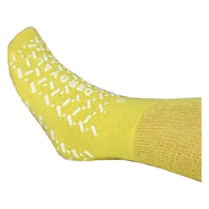 DeRoyal Double Sided Patient Slippers, Large/XL, 10-1/2 to 13 Male, 7-1/2 to 11 Female, Yellow