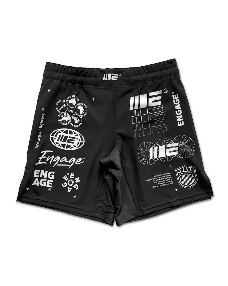 Engage Billboard MMA Grappling Shorts - Black