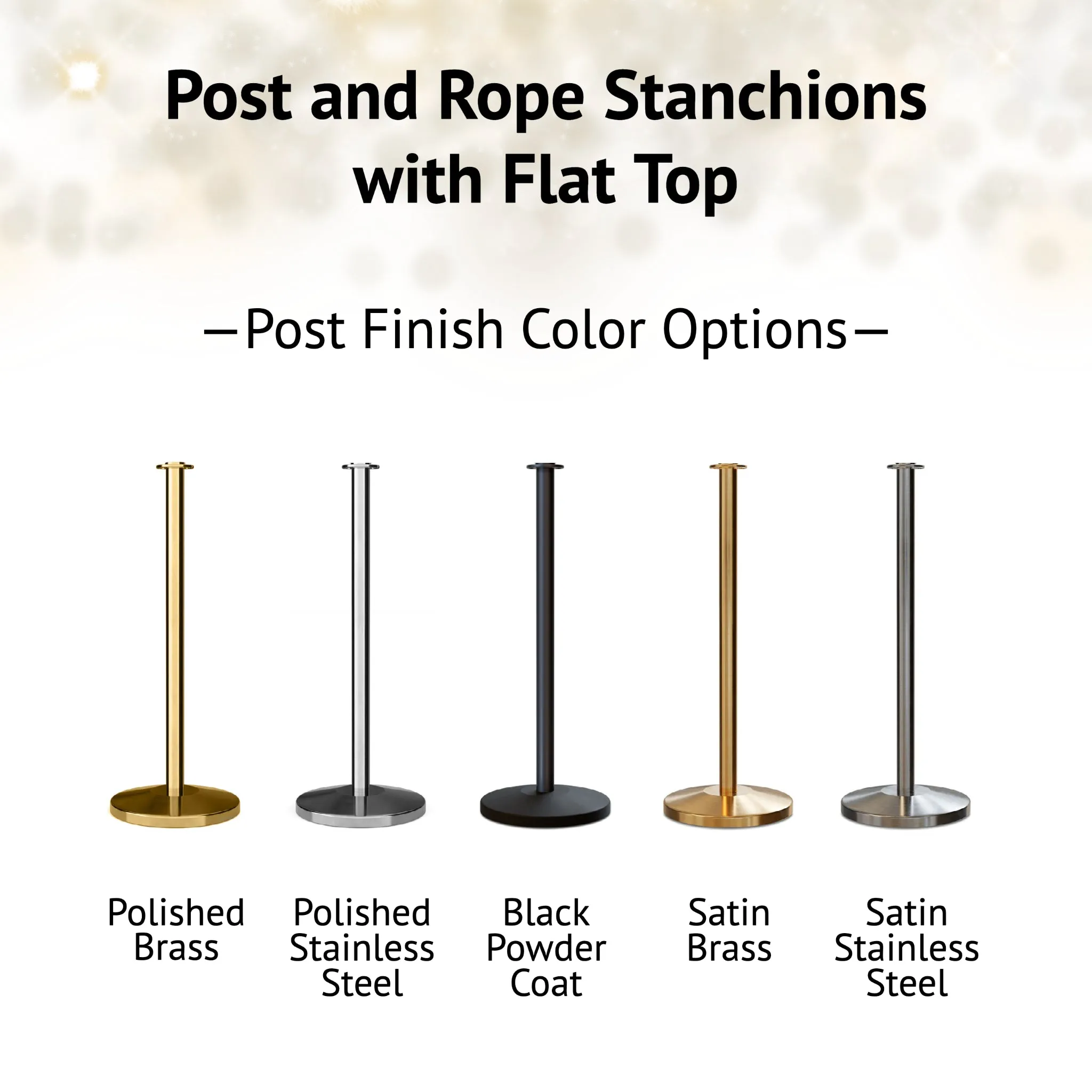 Flat Top Dual Rope Stanchion with Removable Base - Montour Line CXLineDR