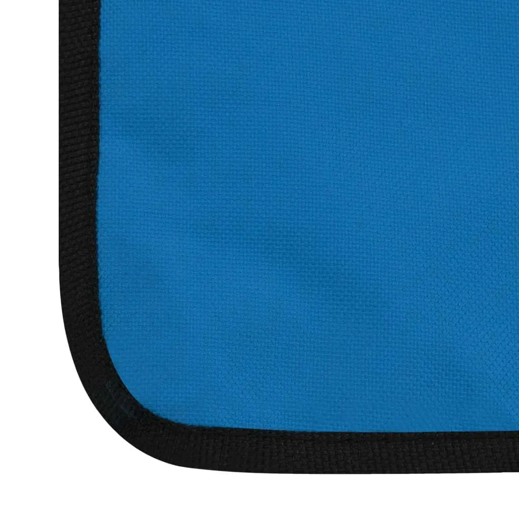 Folding Beach Mats 2 pcs Steel and Fabric Blue