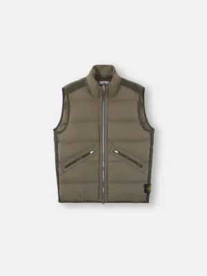 G0828 Down Zipper Vest with Anti-Drop - Walnut Brown