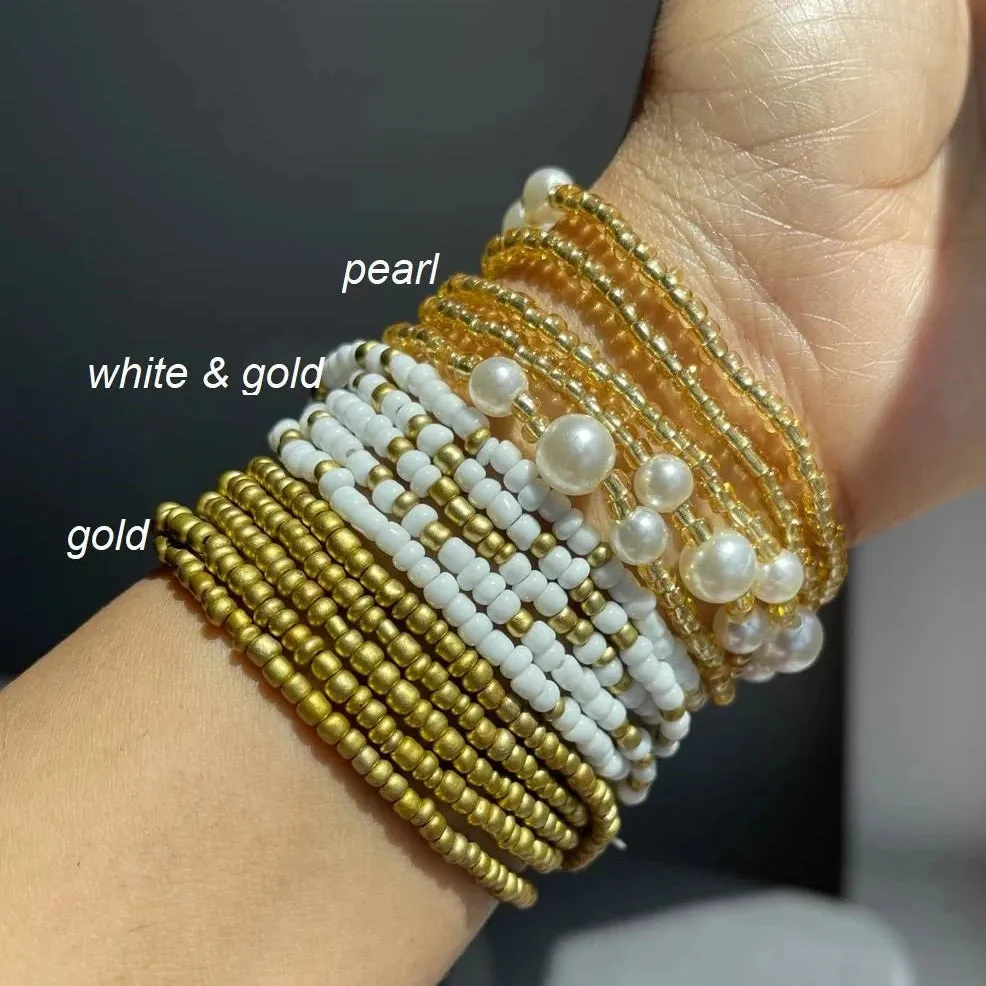 Gold Slimming Elastic Waist beads