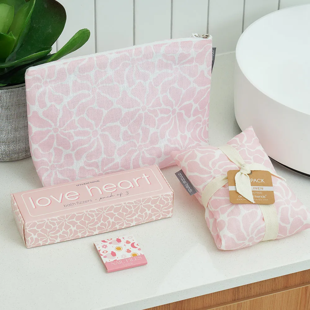 Heat Pillow - Linen - Pink Petal Floral