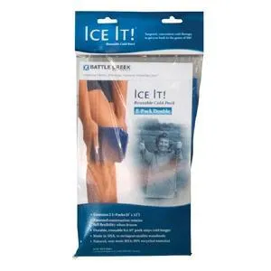 Ice It! ColdComfort Cold Therapy Refill, E-Pack Double, 6" x 12"