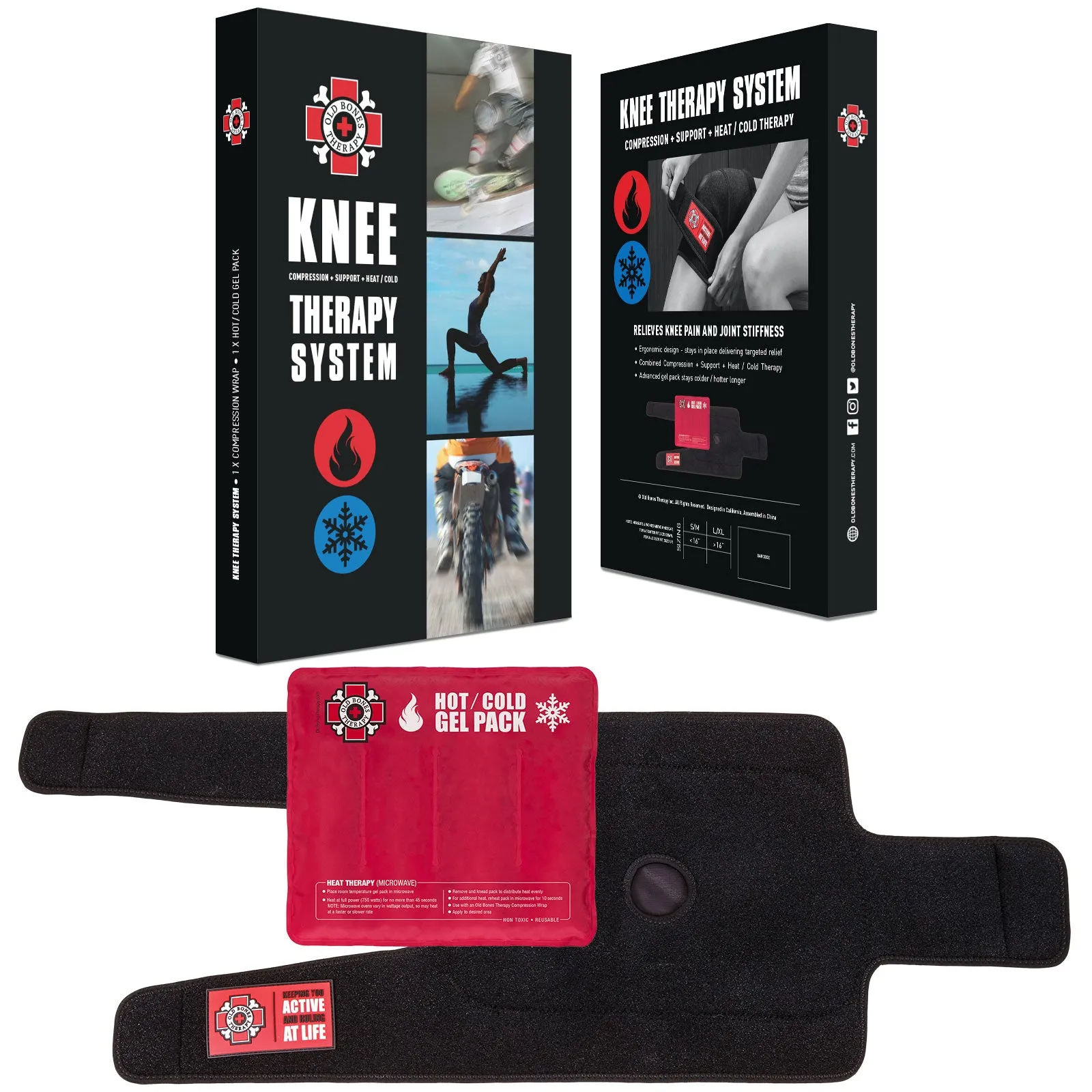 Knee Ice Wrap   Gel Packs