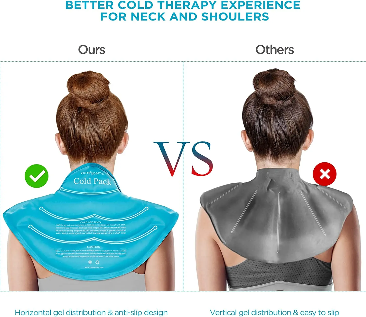 Large Neck and Shoulder Gel Ice Pack  Wrap