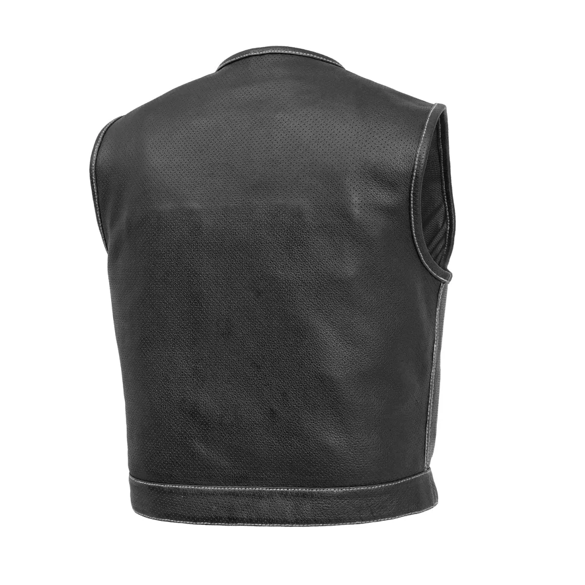 Lowside Men's Perforated Motorcycle Leather Vest