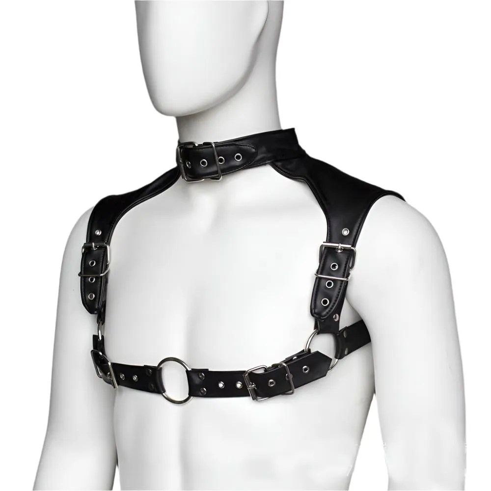 Male Collared Shoulder Chest Harness