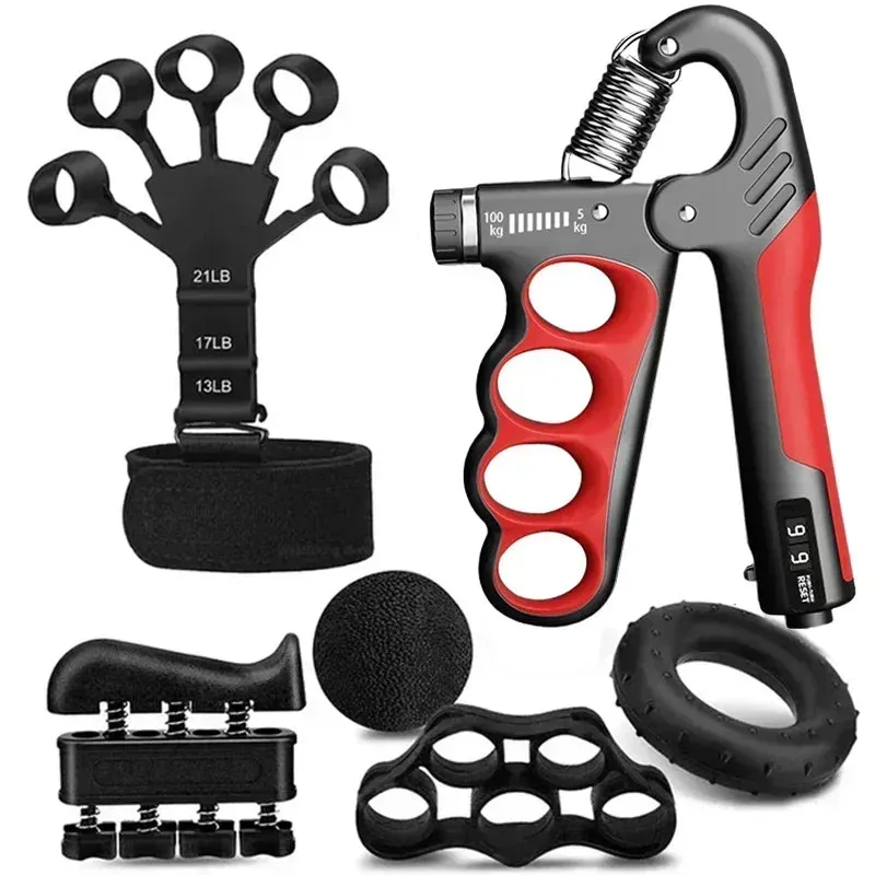 OB Gym Fitness Adjustable Count Hand Grip Set