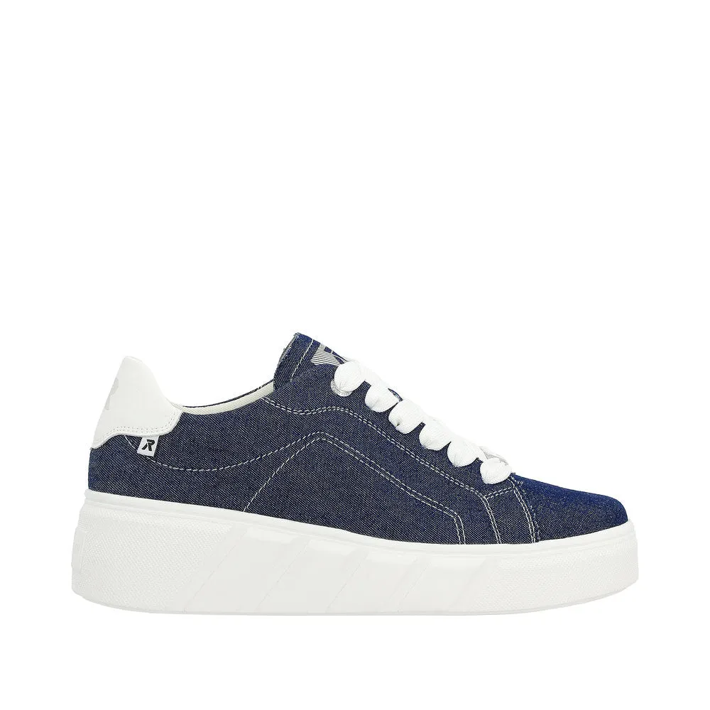 Rieker Evolution W0501-14 Ozean Denim Flatform Trainers