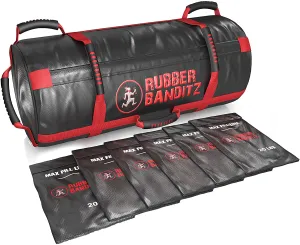 Rubberbanditz Workout Sandbag for Fitness - Reinforced Heavy Duty Weight Sand Bag, Ideal for Crossfit, Cross-Training, Military Conditioning and Exercise