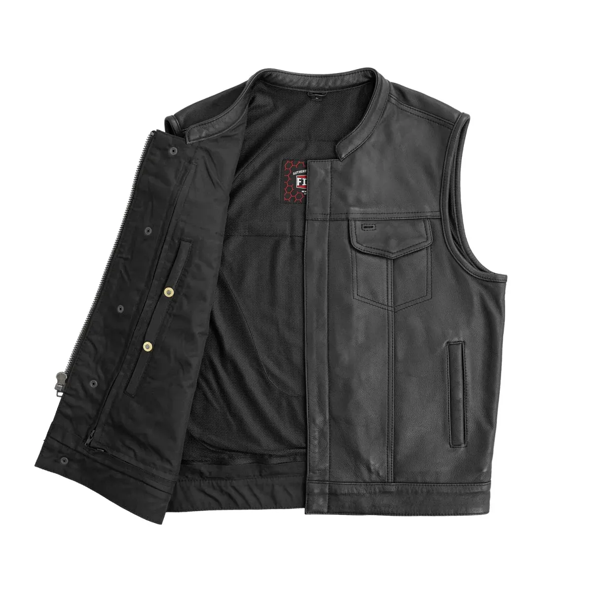 Sharp Shooter Men's Motorcycle Leather Vest