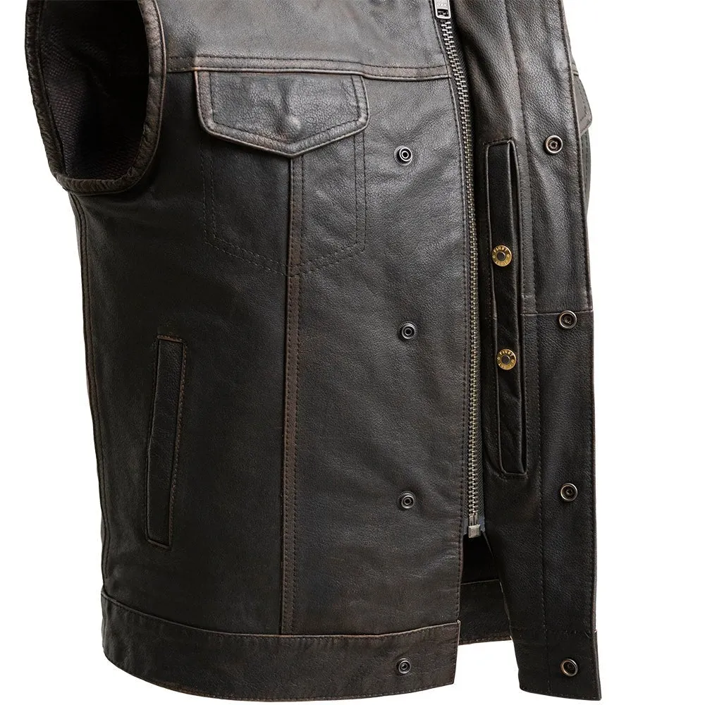 Sharp Shooter Men's Motorcycle Leather Vest