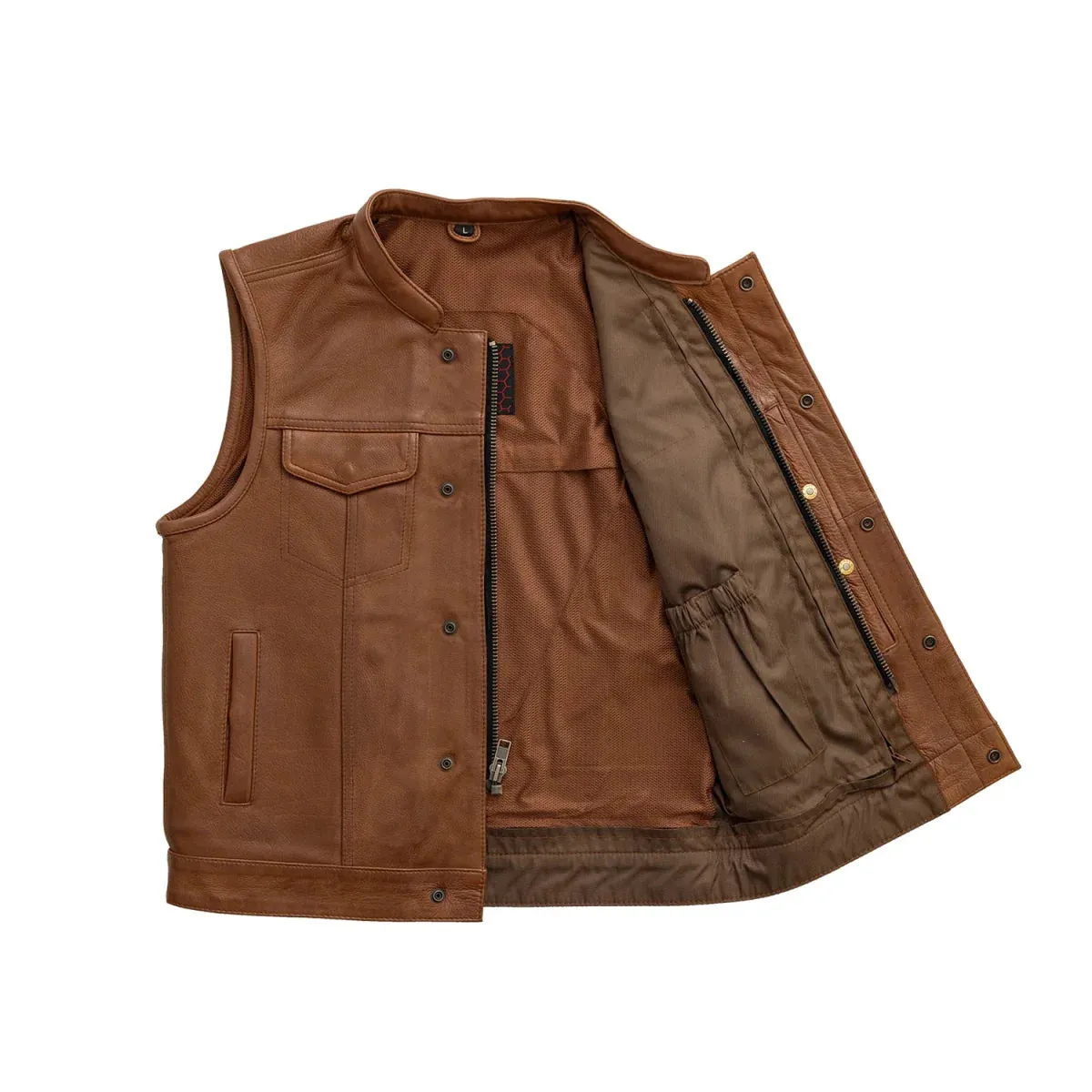 Sharp Shooter Men's Motorcycle Leather Vest