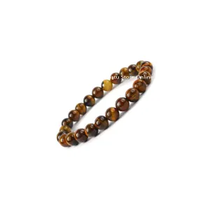 Tiger Eye Round Crystal Bracelet