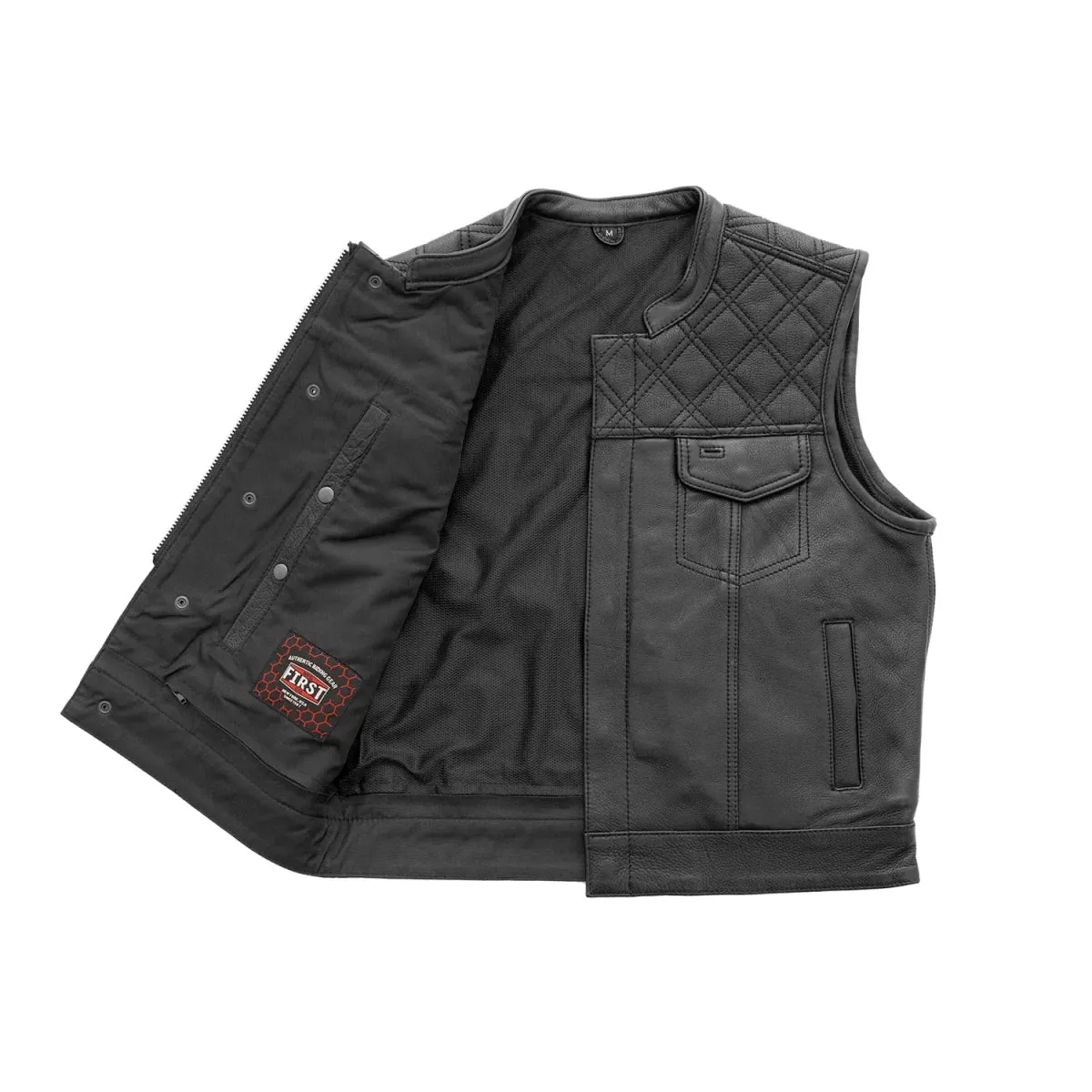 Upside Men's Club Style Leather Vest