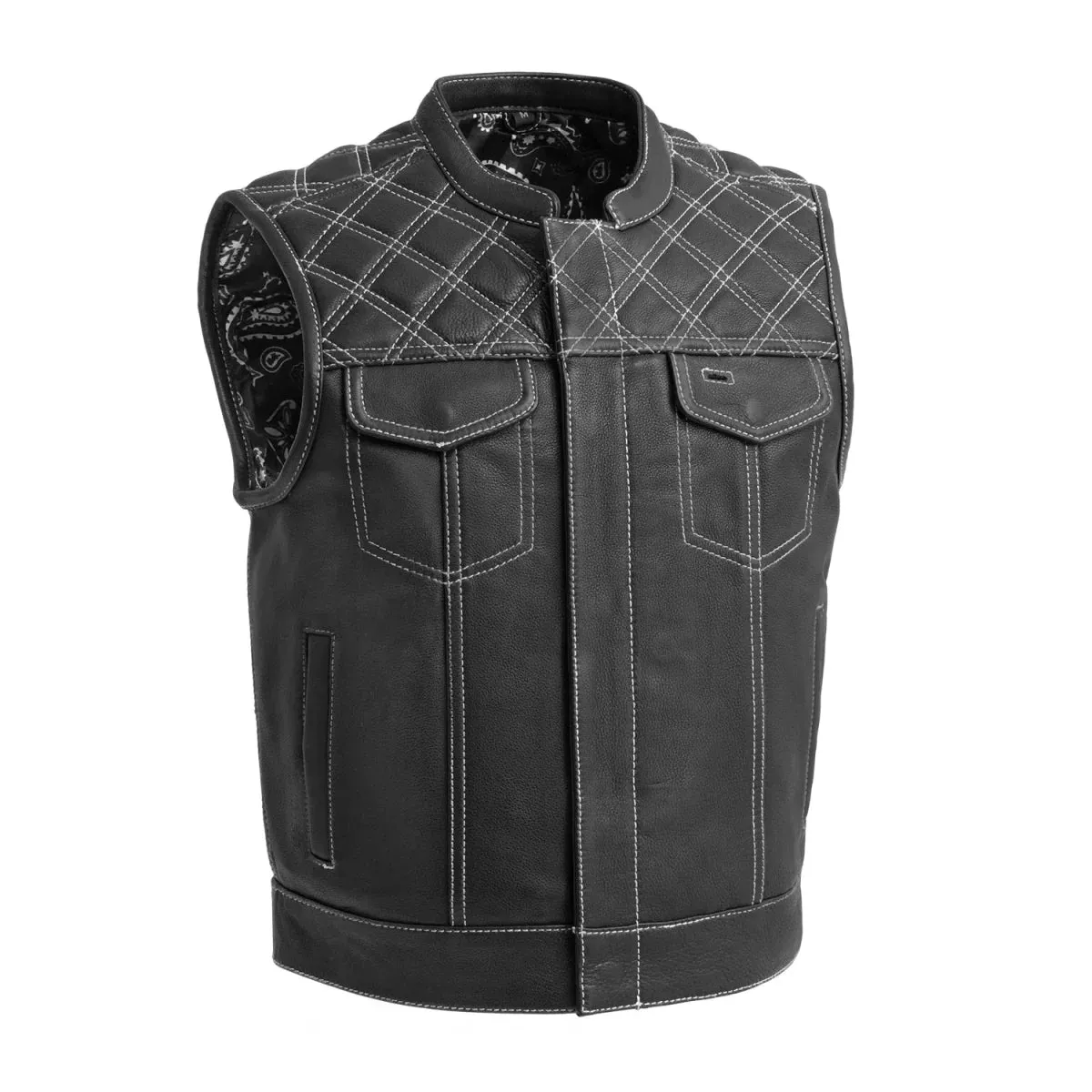 Upside Men's Club Style Leather Vest