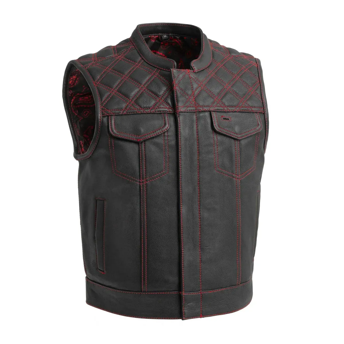 Upside Men's Club Style Leather Vest