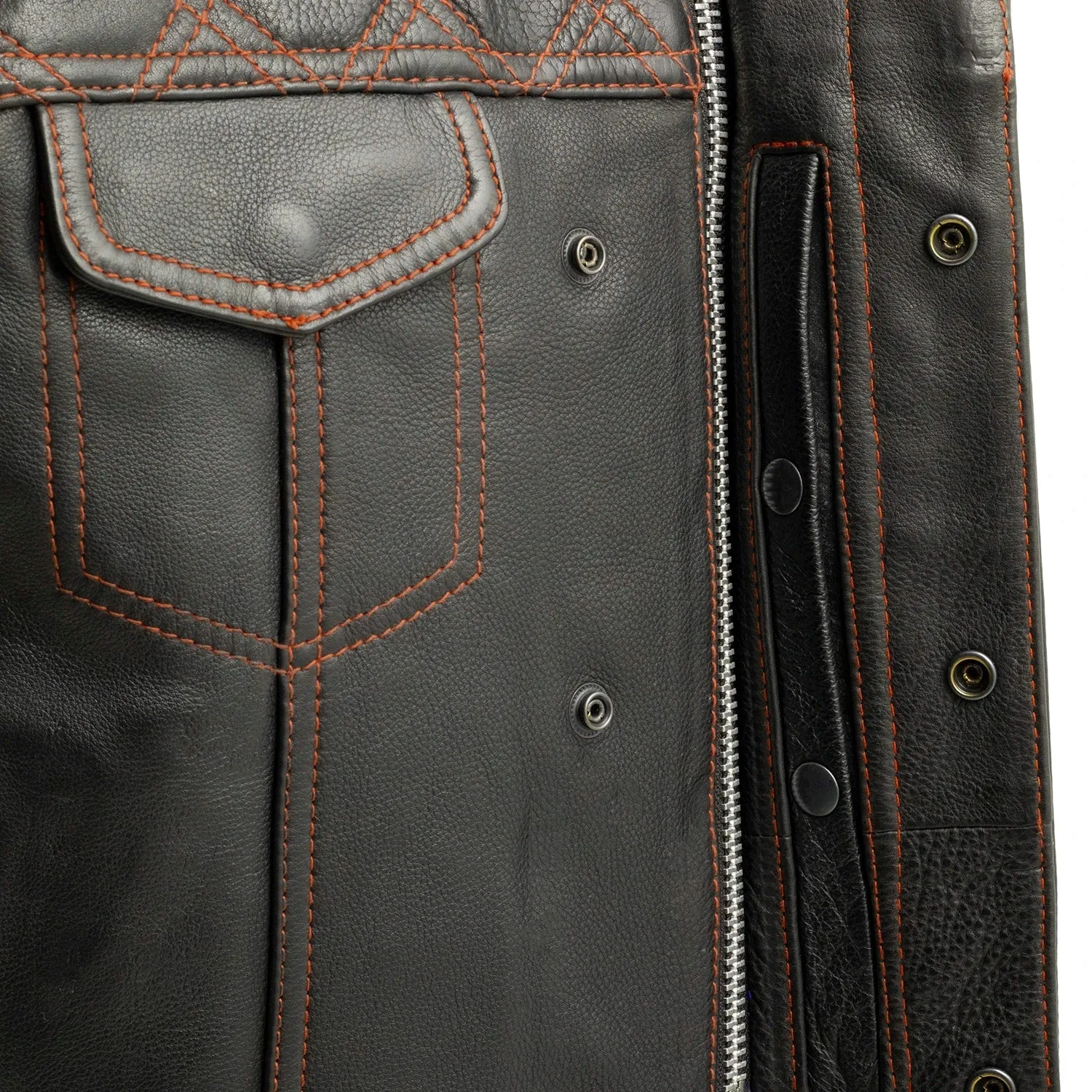 Upside Men's Club Style Leather Vest