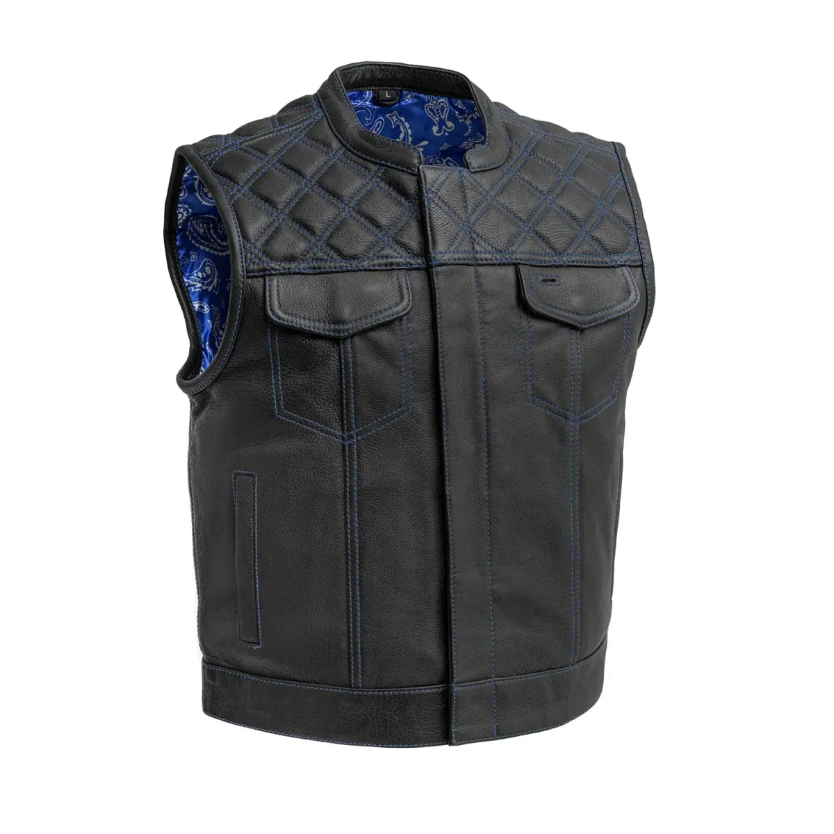 Upside Men's Club Style Leather Vest