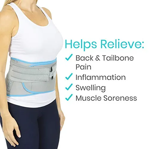 Vive Arctic Flex Compression Lumbar Back Wrap with Reusable Ice Packs