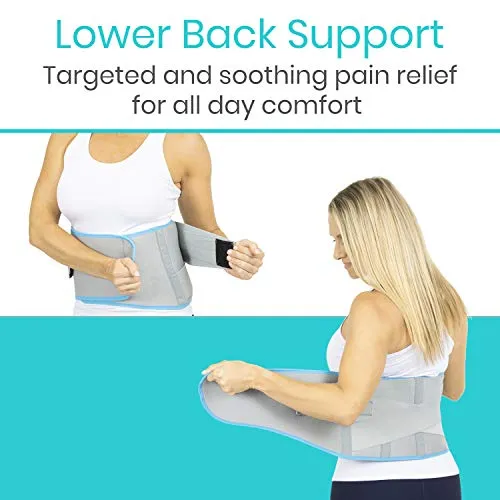 Vive Arctic Flex Compression Lumbar Back Wrap with Reusable Ice Packs