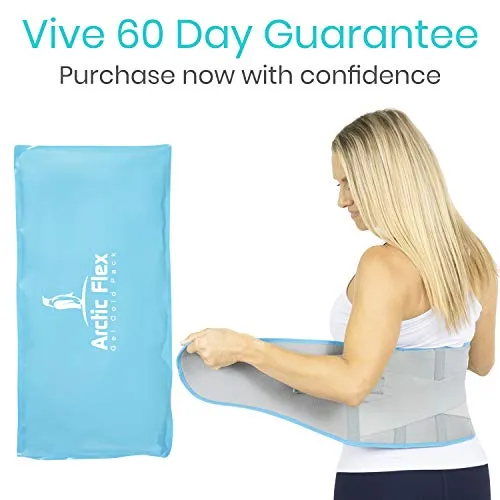 Vive Arctic Flex Compression Lumbar Back Wrap with Reusable Ice Packs