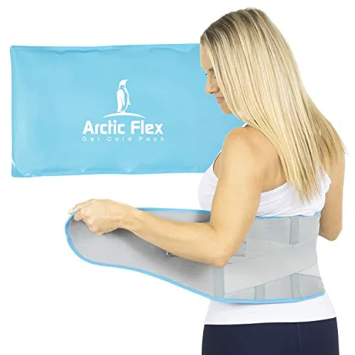 Vive Arctic Flex Compression Lumbar Back Wrap with Reusable Ice Packs