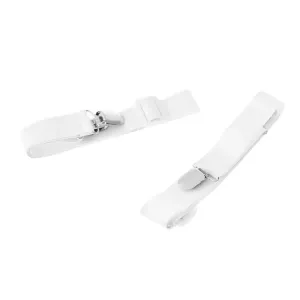 White Elastic Strap with Alligator Clip - Set of 2 pcs.